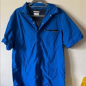 Columbia Button Up Navy Blue Shirt